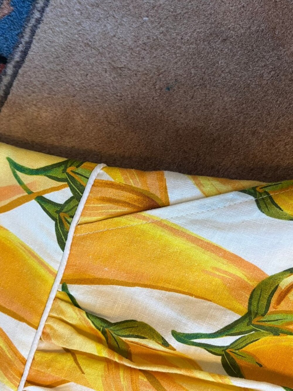 Peppers Print Linen Blend Maxi Skirt Farm Rio NWT - Picture 5 of 7
